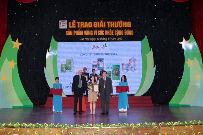 Công ty Botania lần thứ 4 đạt giải thưởng “Sản phẩm vàng vì sức khỏe cộng đồng”