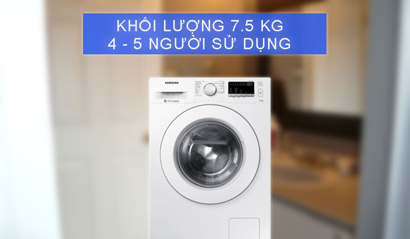 Máy giặt Samsung inverter 7,5 kg WW75j42G0KW/SV