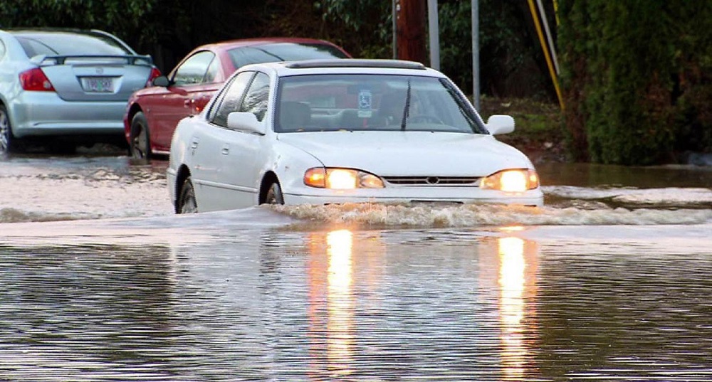 xe ô tô bị ngập nước
