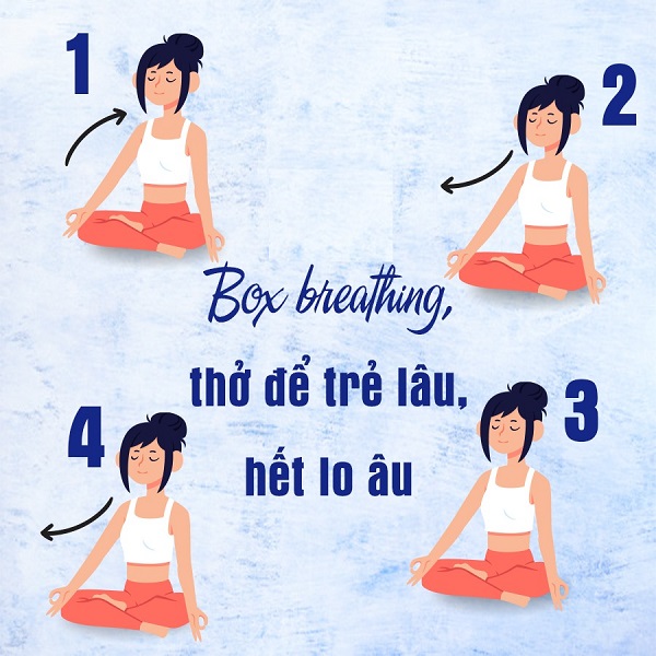 Tập thở box breathing: Bí quyết giữ da và tâm trí trẻ lâu của người Nhật