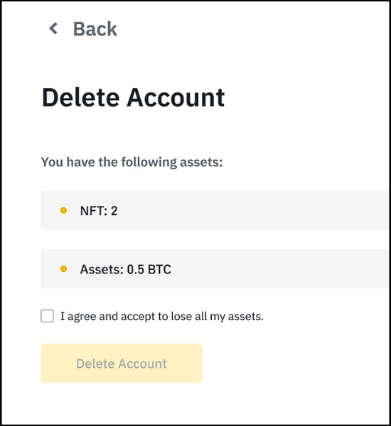 Xóa tài khoản Binance có đăng ký lại được không