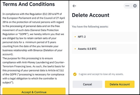 Xóa tài khoản Binance có đăng ký lại được không