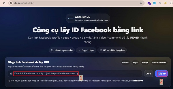 Công cụ lấy ID FB