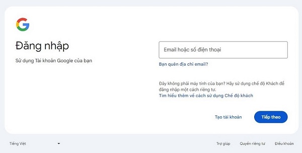 docs google com đã từ chối kết nối