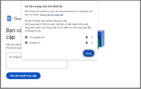 docs google com đã từ chối kết nối
