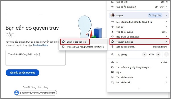 docs google com đã từ chối kết nối