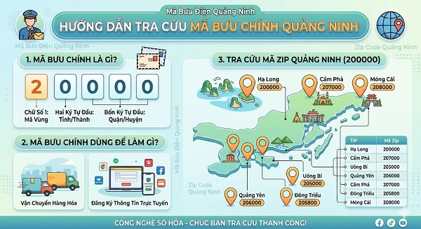 mã bưu chính quảng ninh