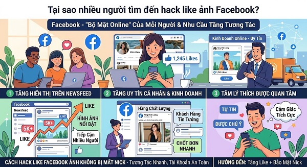 cách hack like facebook ảnh không bị mất nick