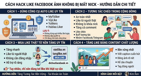 cách hack like facebook ảnh không bị mất nick