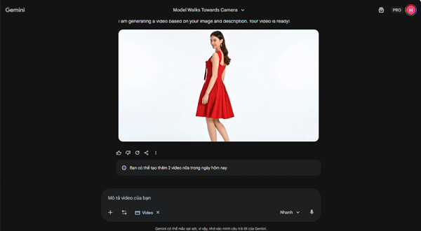 Câu lệnh tạo video AI thời trang