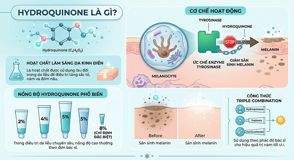 Alpha Arbutin và Hydroquinone