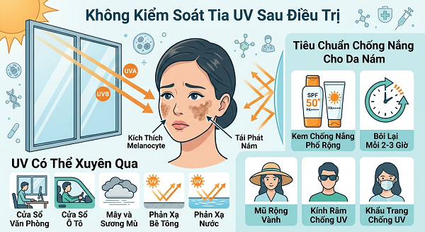 Vì sao nám tái phát sau điều trị